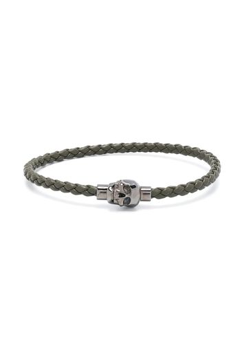 Alexander McQueen Bracciale con ciondolo Skull - Verde