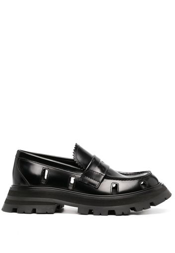 Alexander McQueen Wander chunky leather loafers - Nero