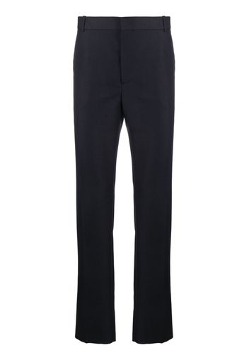 Alexander McQueen wool-blend straight-leg trousers - Blu