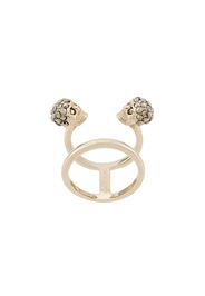 Anello doppio Twin Skull