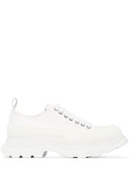 White chunky leather sneakers