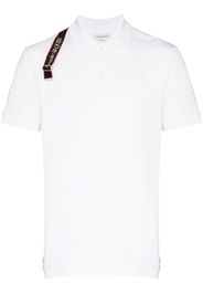 logo-strap pique polo shirt