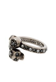 Alexander McQueen Anello avvolgente con teschio - Argento