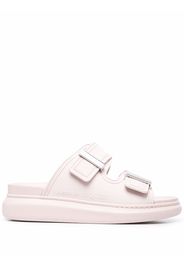 Alexander McQueen Oversized double-strap sandals - Rosa