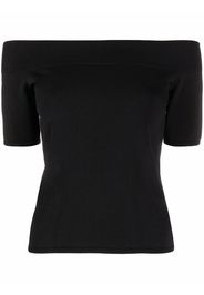 Alexander McQueen T-shirt con spalle scoperte - Nero