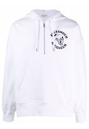 Alexander McQueen skull-print hoodie - Bianco