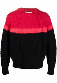 Alexander McQueen long-sleeve cable-knit jumper - Nero