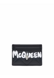 Alexander McQueen skull-embellishment quilted wallet - Nero