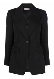 Alexander McQueen rear-tie single-breasted blazer - Nero