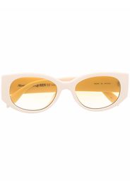 Alexander McQueen logo-dicker arm sunglasses - Bianco