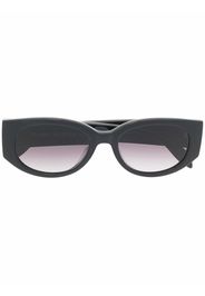 Alexander McQueen oval-frame logo-print sunglasses - Nero