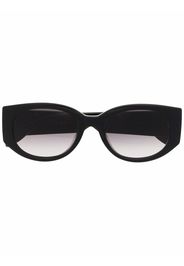 Alexander McQueen oval-frame logo-print sunglasses - Nero