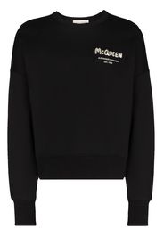 Alexander McQueen graffiti-print sweatshirt - Nero