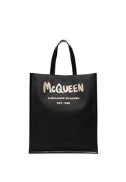 Alexander McQueen AMCQ GRAFFITI TOTE BAG BLACK - Nero