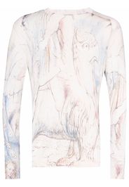 Alexander McQueen William Blake Dante-print crew-neck sweatshirt - Toni neutri