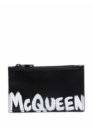 Alexander McQueen logo-print leather wallet - Nero