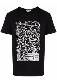 Alexander McQueen logo-print short-sleeved T-shirt - Nero