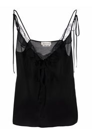 Alexander McQueen Canotta con ruches - Nero