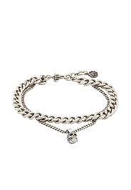 Alexander McQueen skull-charm chain bracelet - Argento