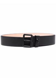 Alexander McQueen skull-stud detail leather belt - Nero