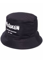 Alexander McQueen logo-print bucket hat - Blu