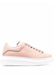 Alexander McQueen leather lace-up trainers - Rosa