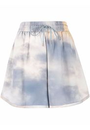 Alexander McQueen tie-dye silk shorts - Blu