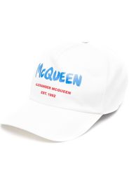 Alexander McQueen logo-printed cap - Bianco