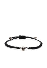 Alexander McQueen skull-charm cord bracelet - Nero