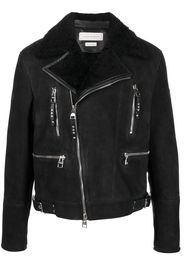 Alexander McQueen Giacca biker con applicazione - Nero