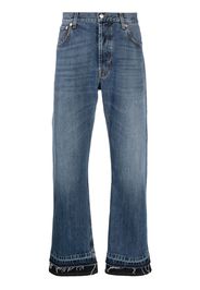 Alexander McQueen Jeans dritti crop - Blu