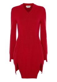 Alexander McQueen knitted tunic jumper - Rosso