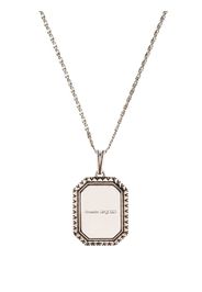 Alexander McQueen logo pendant chain necklace - Argento