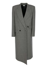 Alexander McQueen houndstooth-pattern peacoat - Nero