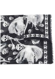 Alexander McQueen Foulard con stampa - Bianco