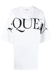 Alexander McQueen logo-print oversized cotton T-shirt - Bianco