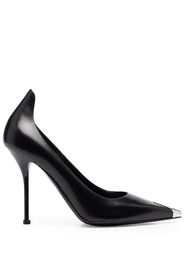 Alexander McQueen metal-toecap 110mm heel pumps - Nero