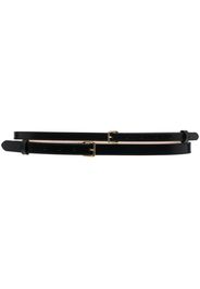 Alexander McQueen Doubled leather belt - Nero