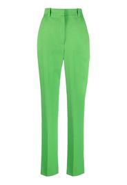 Alexander McQueen high-waisted slim-cut trousers - Verde