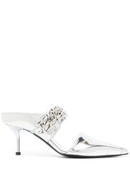 Alexander McQueen Mules con dettaglio a catena 70mm - Argento