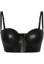 Alexander McQueen cropped corset top - Nero