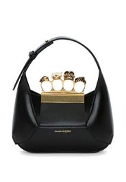 Alexander McQueen Jewelled Hobo leather mini bag - Nero