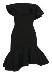 Alexander McQueen ruffled detail bustier dress - Nero