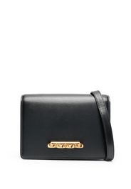 Alexander McQueen logo-stamp leather crossbody bag - Nero