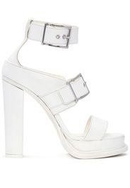 Alexander McQueen Sandali con plateau 120mm - Bianco