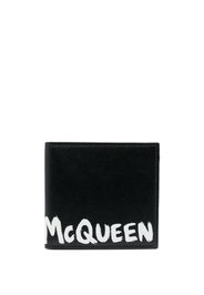 Alexander McQueen Graffiti logo-print bi-fold wallet - Nero