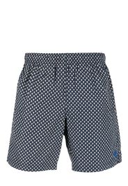 Alexander McQueen all-over skull-print swim shorts - Blu