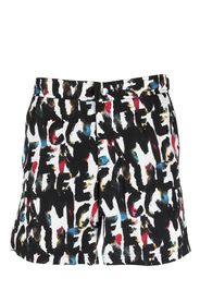 Alexander McQueen Graffiti-print swim shorts - Bianco