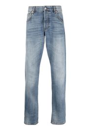 Alexander McQueen stonewashed straight-leg jeans - Blu