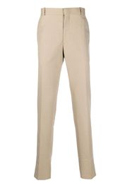 Alexander McQueen tapered mid-rise tailored trousers - Toni neutri